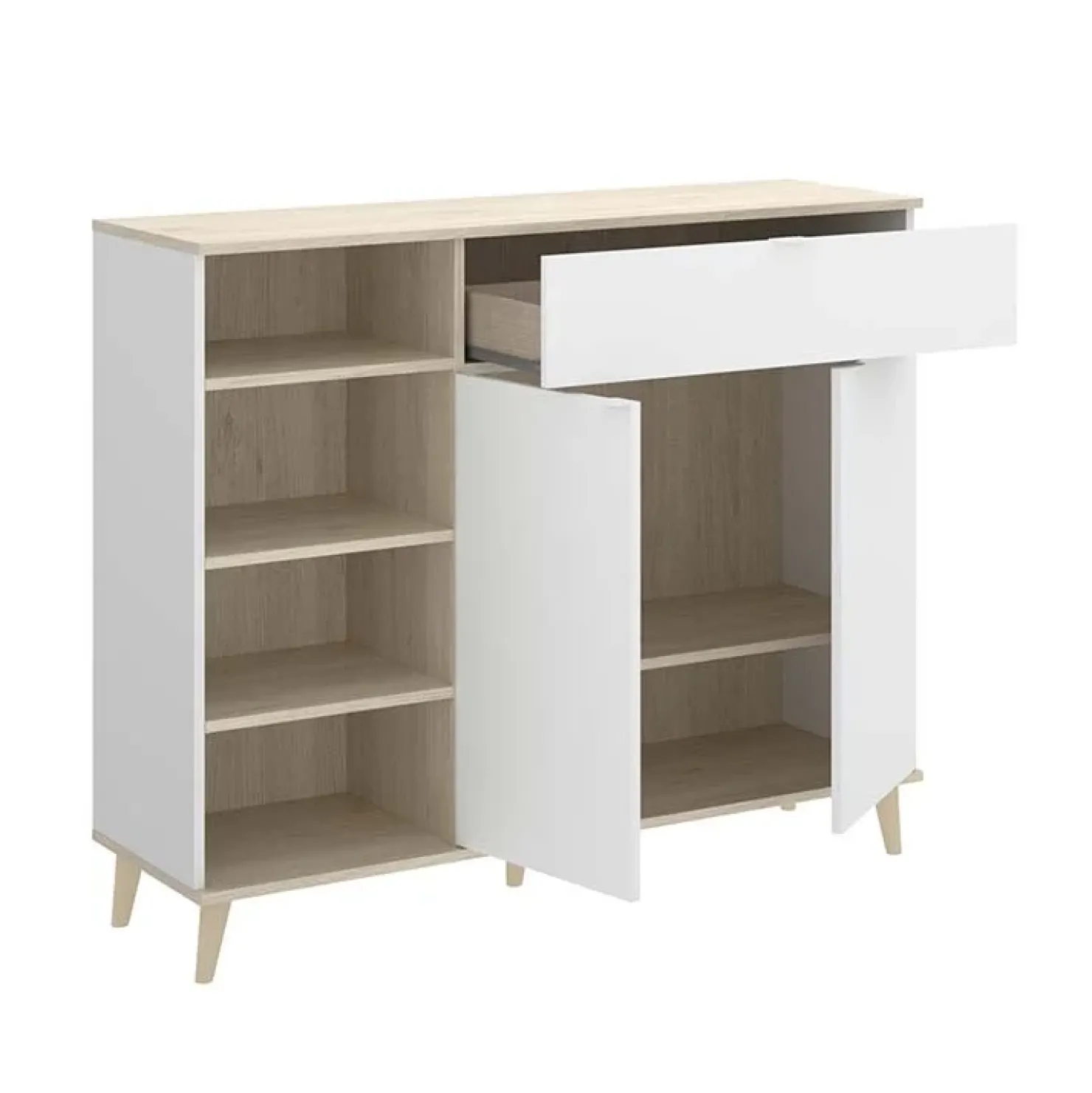 Garnero Arredamenti Mobile cucina 120x102h cm bianco opaco rovere da cucina moderno Penny Hot