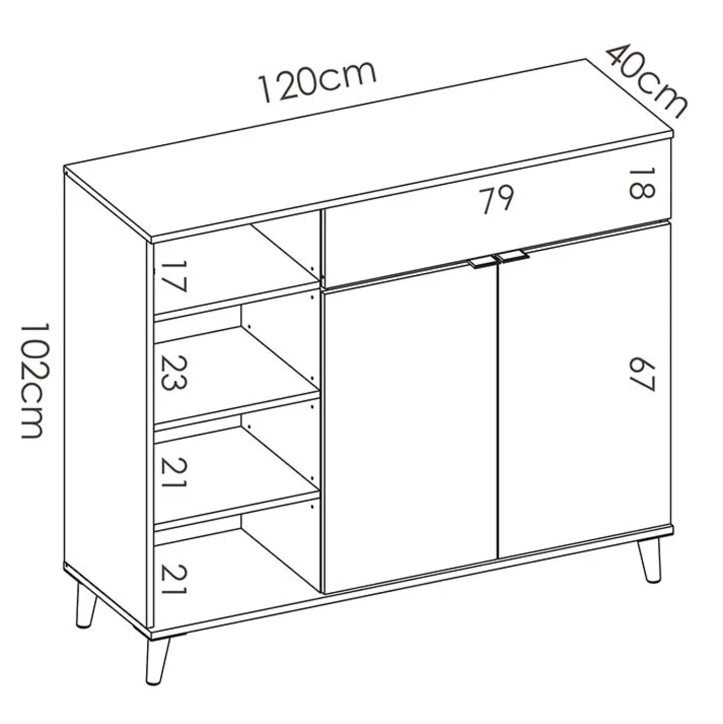 Garnero Arredamenti Mobile cucina 120x102h cm bianco opaco rovere da cucina moderno Penny Hot