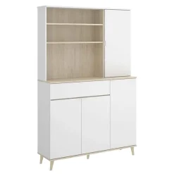 Garnero Arredamenti Mobile da cucina 120x191h cm 4 ante 1 cassetto bianco rovere Penny Best