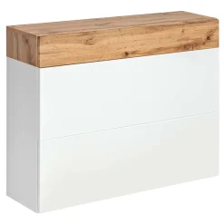 Garnero Arredamenti Mobile ingresso sospeso 100x180h cm bianco opaco rovere Dante 5 Gihome® Discount