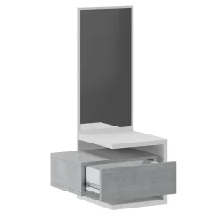 Garnero Arredamenti Mobile ingresso sospeso 43x90h cm bianco frassinato e cemento Cliff Best