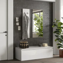 Garnero Arredamenti Mobile ingresso 138x165h cm bianco lucido Sunset 109 Discount