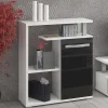 Garnero Arredamenti Mobile ingresso 80x95h cm bianco opaco nero lucido Lexy