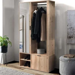 Garnero Arredamenti Mobile ingresso 100x190h cm con specchio Umea Rovere Sale