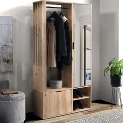 Garnero Arredamenti Mobile ingresso 100x190h cm con specchio Umea Rovere Sale