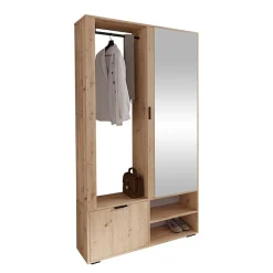 Garnero Arredamenti Mobile ingresso 100x190h cm con specchio Umea Rovere Sale