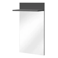 Garnero Arredamenti Mobile ingresso 210x203h cm con specchio rovere antracite stampa a righe California Gihome® Antracite - Rovere