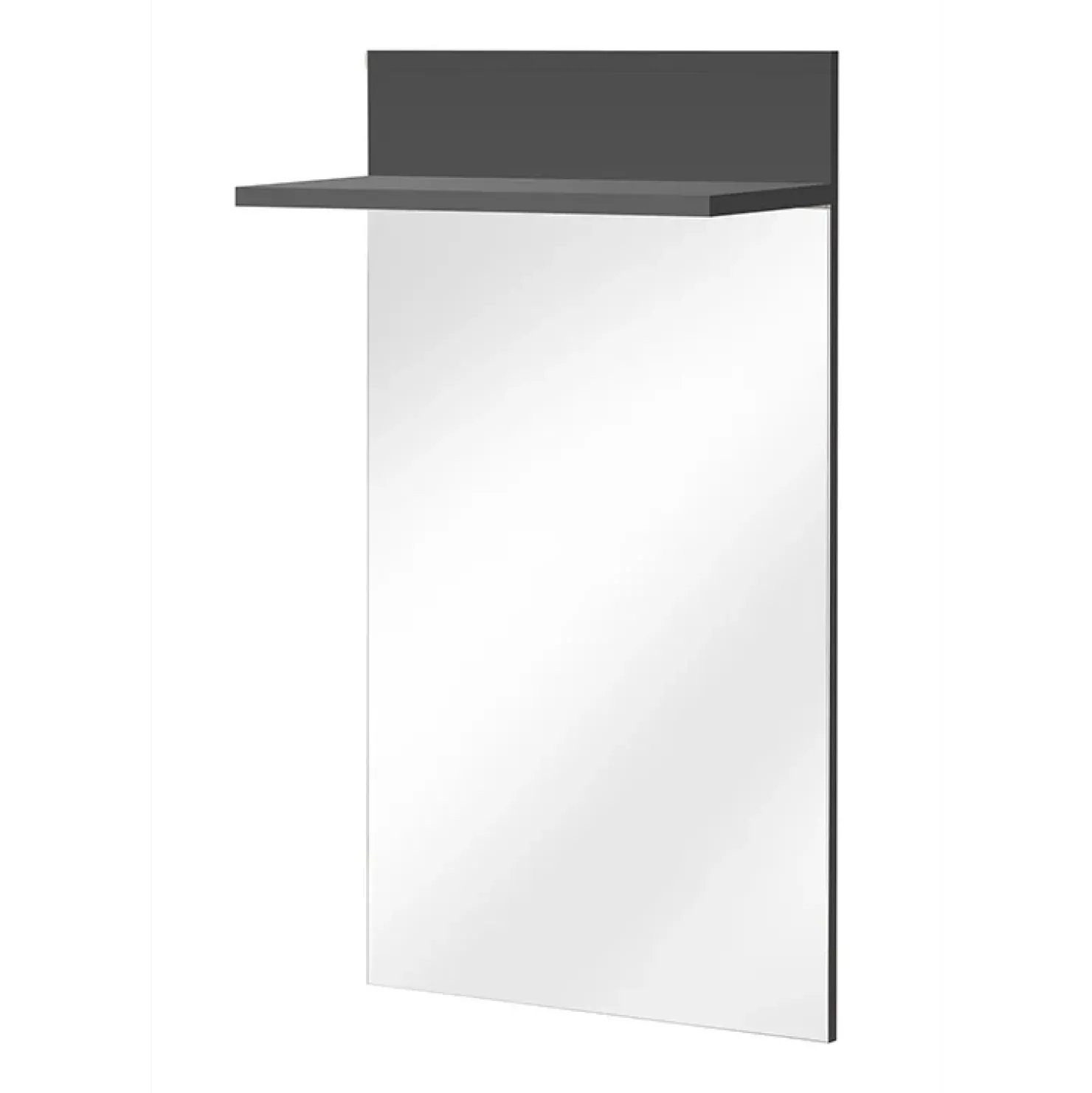 Garnero Arredamenti Mobile ingresso 210x203h cm con specchio rovere antracite stampa a righe California Gihome® Antracite - Rovere