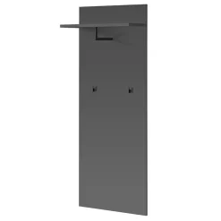 Garnero Arredamenti Mobile ingresso 120x203h cm con specchio rovere antracite stampa a righe San Francisco Gihome® Antracite - Rovere