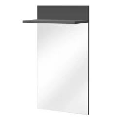 Garnero Arredamenti Mobile ingresso 120x203h cm con specchio rovere antracite stampa a righe San Francisco Gihome® Antracite - Rovere