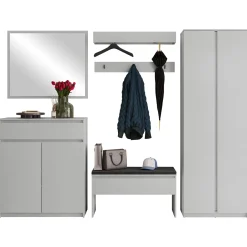 Garnero Arredamenti Mobile ingresso 300x200h cm con specchio appendiabiti armadio Accent Grigio Sale