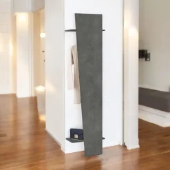 Garnero Arredamenti Mobile ingresso 50x200h cm con appendiabiti Candia Gihome® Ossido New