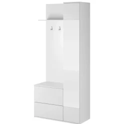 Garnero Arredamenti Mobile ingresso 90x195h cm con specchio Rak Gihome® Bianco Opaco Online