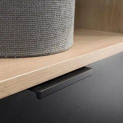 Garnero Arredamenti Mobile ingresso 100x190h cm con specchio rovere nero Umea Rovere - Nero opaco New