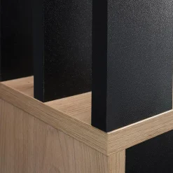 Garnero Arredamenti Mobile ingresso 100x190h cm con specchio rovere nero Umea Rovere - Nero opaco New