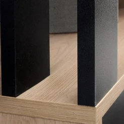 Garnero Arredamenti Mobile ingresso 100x190h cm con specchio rovere nero Umea Rovere - Nero opaco New