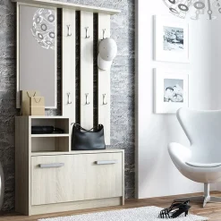 Garnero Arredamenti Mobile ingresso 85x180h cm con specchio scarpiera Bergen Rovere Clearance