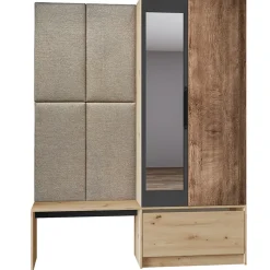Garnero Arredamenti Mobile ingresso 160x202h cm con specchio rovere chiaro Canada Discount