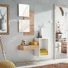 Garnero Arredamenti Mobile ingresso 100x170h cm con specchio rovere bianco Dante 1 Gihome® Sale