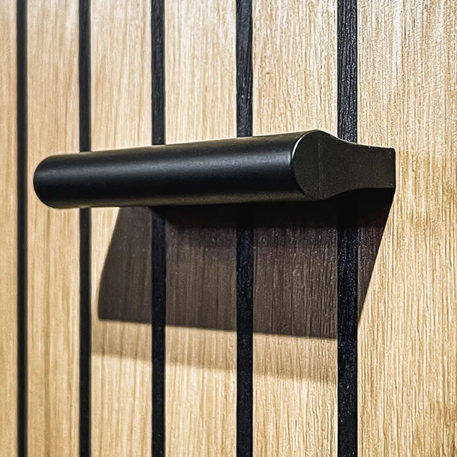 Garnero Arredamenti Mobile ingresso 180x203h cm con specchio moderno rovere antracite stampa a righe New York Gihome® Antracite - Rovere Sale