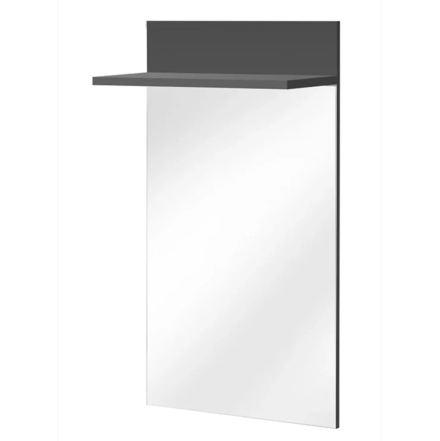 Garnero Arredamenti Mobile ingresso 180x203h cm con specchio moderno rovere antracite stampa a righe New York Gihome® Antracite - Rovere Sale