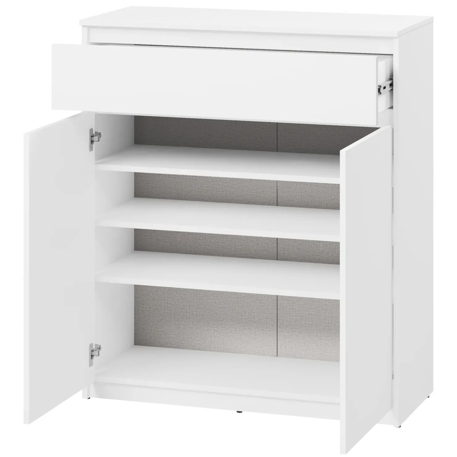 Garnero Arredamenti Mobile ingresso 300x200h cm con specchio appendiabiti armadio bianco Accent Bianco Opaco