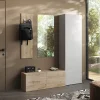 Garnero Arredamenti Mobile ingresso 165x186h cm grigio chiaro rovere chiaro Sunset 112 New