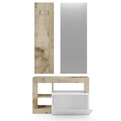 Garnero Arredamenti Mobile ingresso 91x173h cm moderno bianco lucido pero Invictus Online