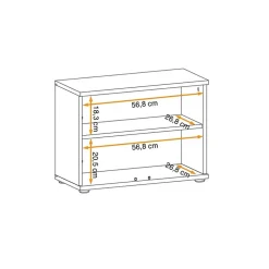 Garnero Arredamenti Mobile ingresso 90x203h cm moderno rovere antracite stampa a righe Arizona Gihome® Antracite - Rovere Online