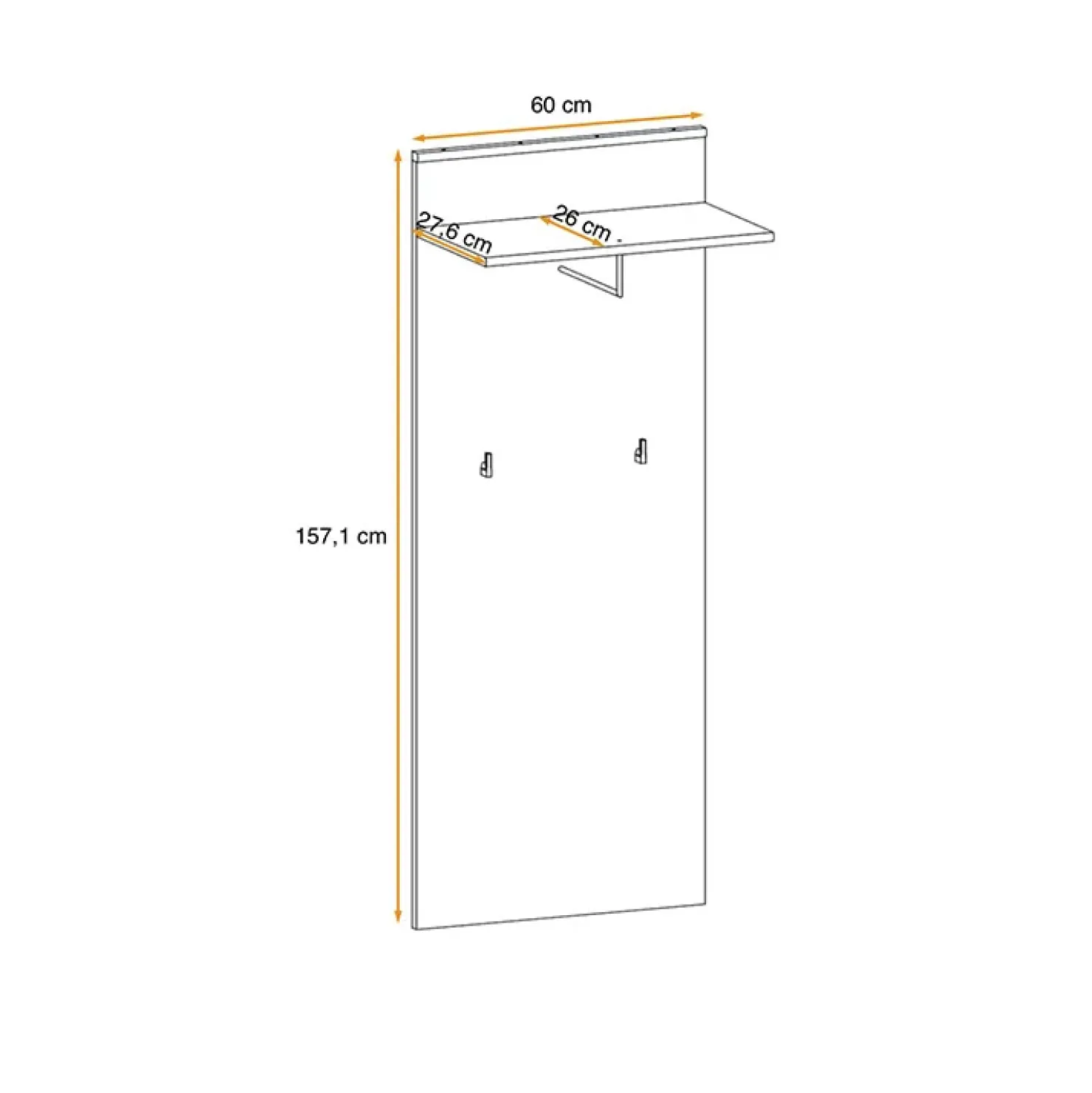 Garnero Arredamenti Mobile ingresso 90x203h cm moderno rovere antracite stampa a righe Arizona Gihome® Antracite - Rovere Online