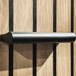 Garnero Arredamenti Mobile ingresso 90x203h cm moderno rovere antracite stampa a righe Arizona Gihome® Antracite - Rovere Online