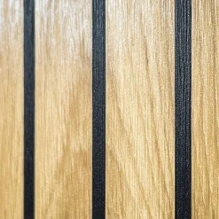 Garnero Arredamenti Mobile ingresso 90x203h cm moderno rovere antracite stampa a righe Arizona Gihome® Antracite - Rovere Online