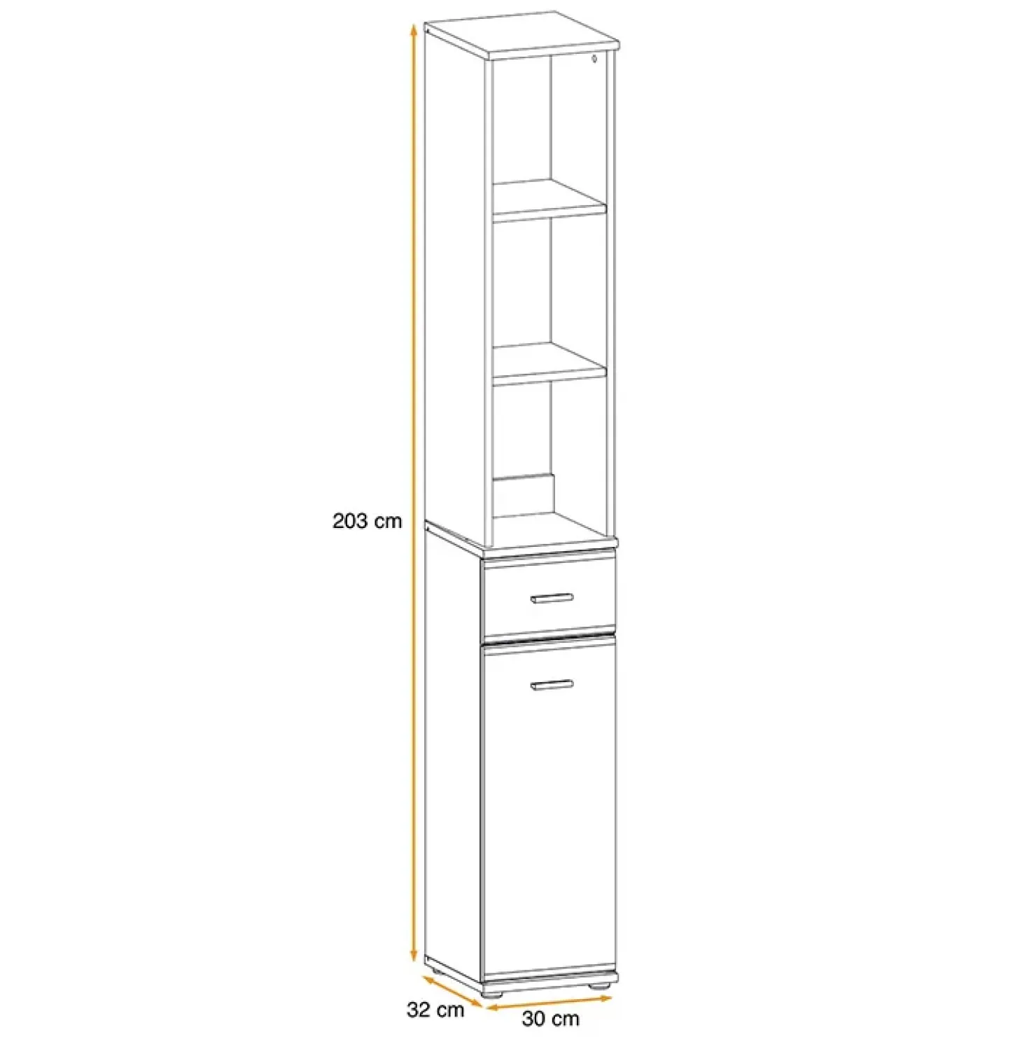 Garnero Arredamenti Mobile ingresso 90x203h cm moderno rovere antracite stampa a righe Arizona Gihome® Antracite - Rovere Online