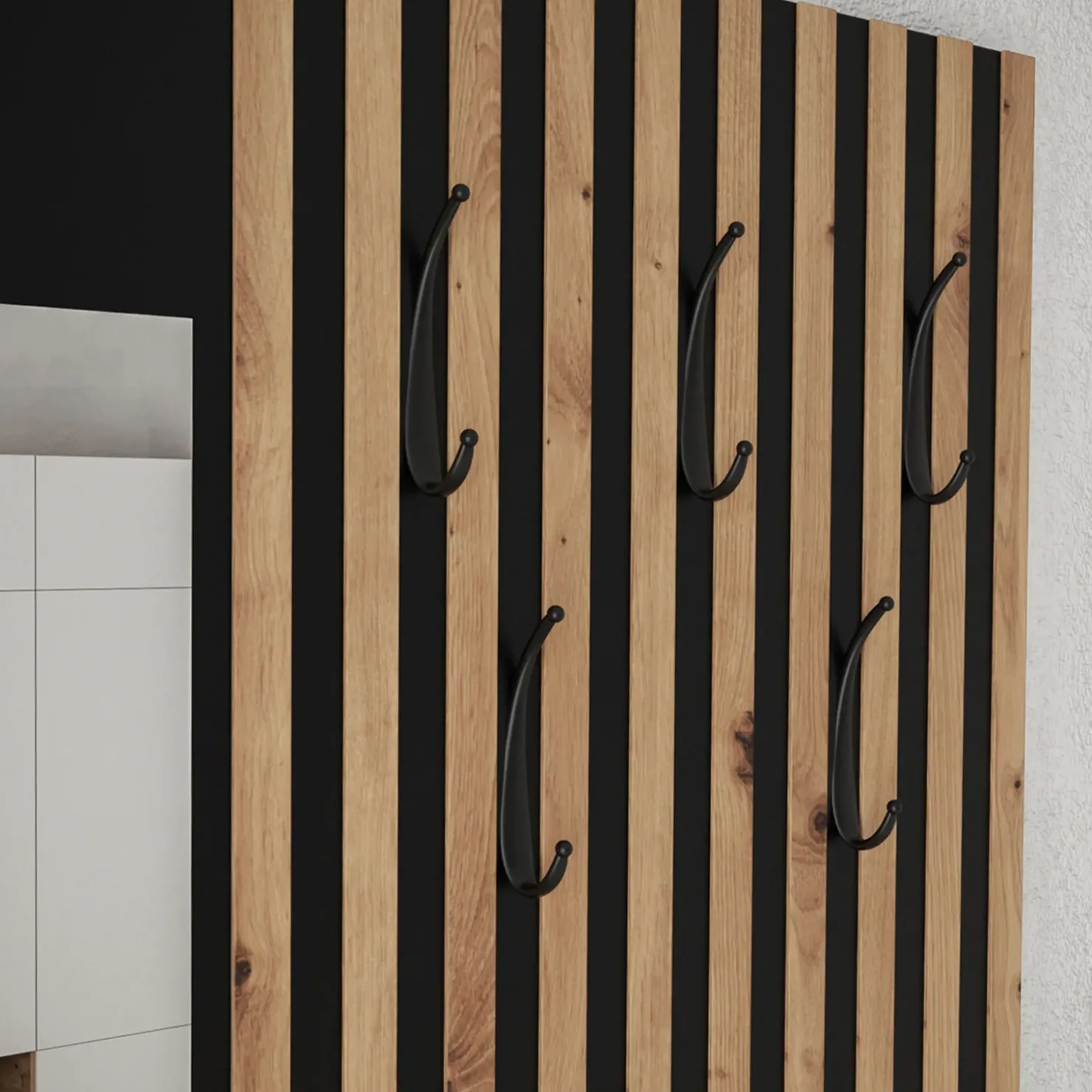 Garnero Arredamenti Mobile ingresso 172x205h cm rovere rustico giallo Welly 3 Rovere Rustico - Senape New