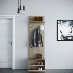 Garnero Arredamenti Mobile ingresso 60x190h cm rovere sonoma scuro London