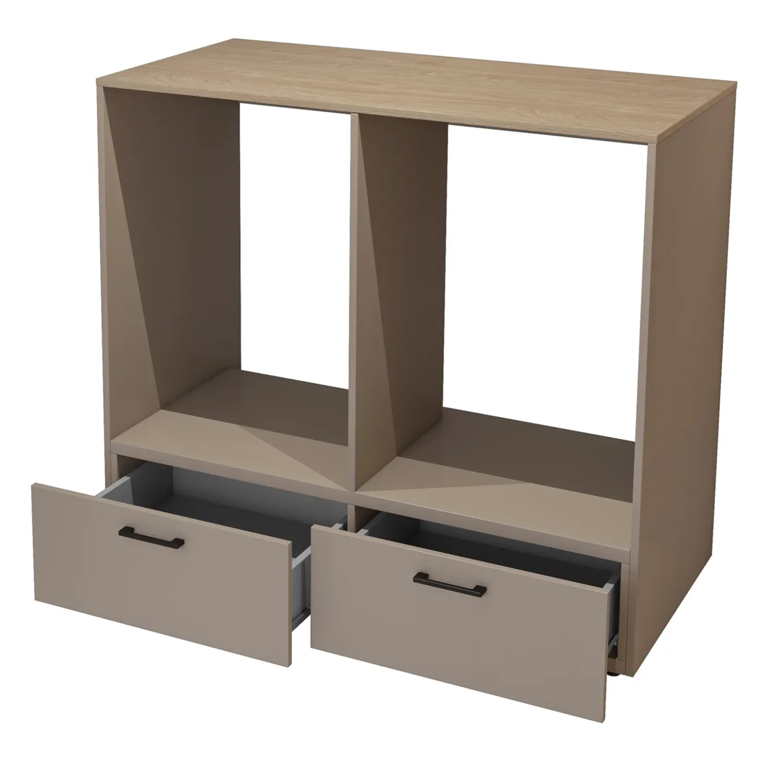 Garnero Arredamenti Mobile lavatrice e asciugatrice 132x117h cm con cassettone beige Wave New