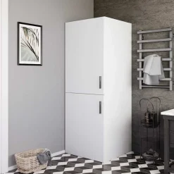 Garnero Arredamenti Mobile lavatrice 70x180h cm 2 ante e ripiani Wash Bianco Opaco Online