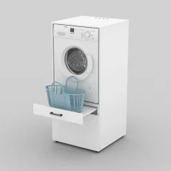 Garnero Arredamenti Mobile lavatrice 67x144h cm con cassettone bianco Water Sale