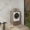 Garnero Arredamenti Mobile lavatrice 67x117h cm con cassettone beige Wave Discount