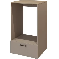 Garnero Arredamenti Mobile lavatrice 67x117h cm con cassettone beige Wave Discount