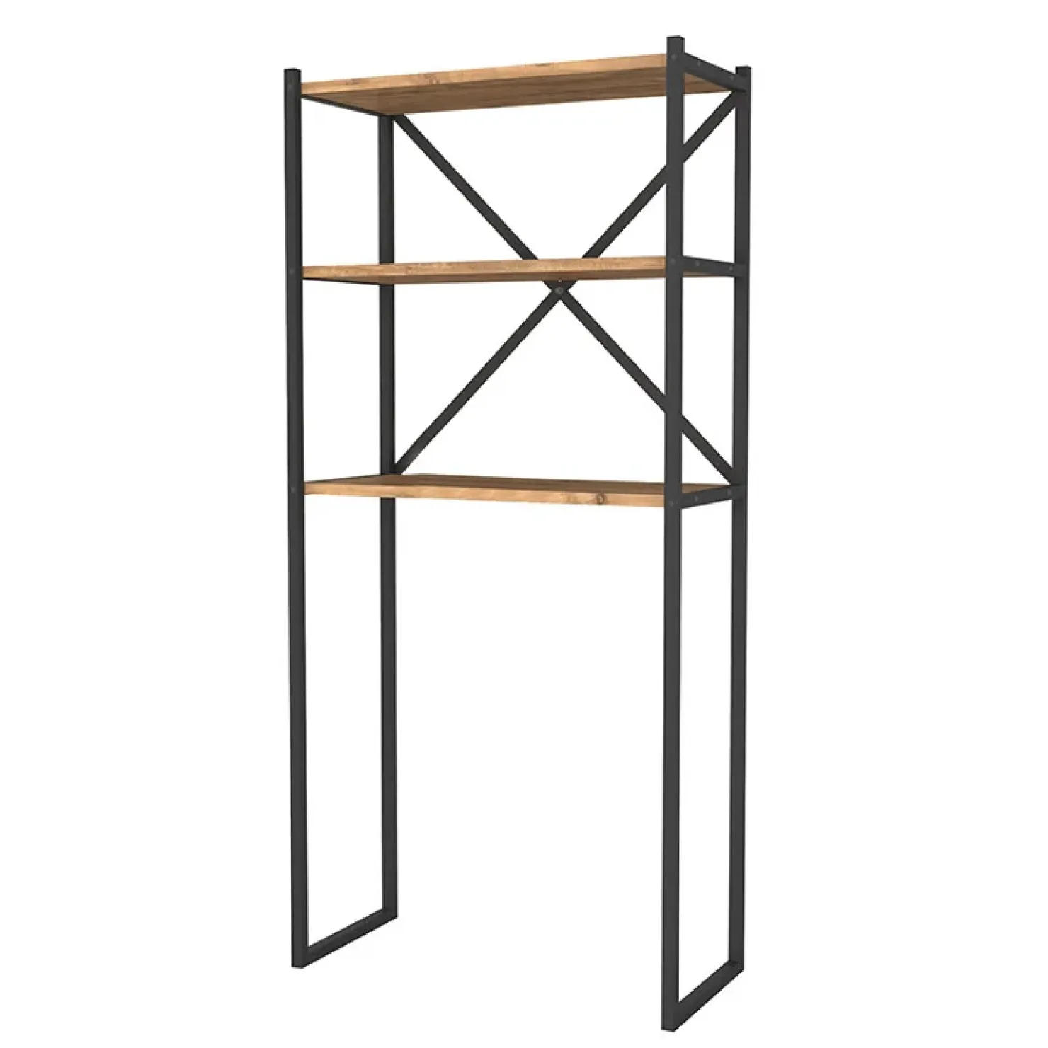 Garnero Arredamenti Mobile lavatrice 66x160h cm industrial metallo Canarie Rovere New