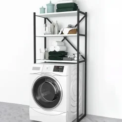 Garnero Arredamenti Mobile lavatrice 66x160h cm industrial metallo bianco Canarie Bianco Opaco New