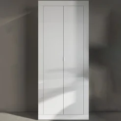 Garnero Arredamenti Mobile multiuso ingresso appendiabiti 78x187h cm moderno bianco lucido Eternity Best