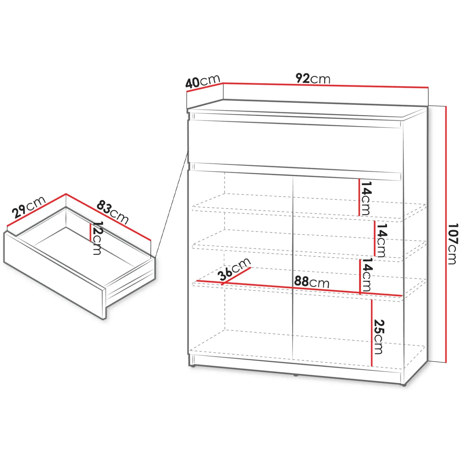 Garnero Arredamenti Mobile multiuso ingresso 92x107h cm con cassetto Accent Grigio Sale