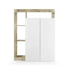 Garnero Arredamenti Mobile multiuso ingresso 108x138h cm scarpiera bianco lucido pero Invictus