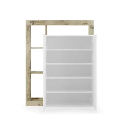 Garnero Arredamenti Mobile multiuso ingresso 108x138h cm scarpiera bianco lucido pero Invictus