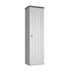 Garnero Arredamenti Mobile multiuso 50x198h cm 1 anta bianco frassinato rovere Provenza