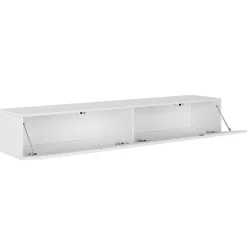 Garnero Arredamenti Mobile porta tv sospeso 180x30h cm 2 ante moderno bianco lucido Teodora Best