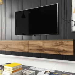 Garnero Arredamenti Mobile porta TV sospeso 180x30h cm 2 ante design Silvia Rovere Outlet