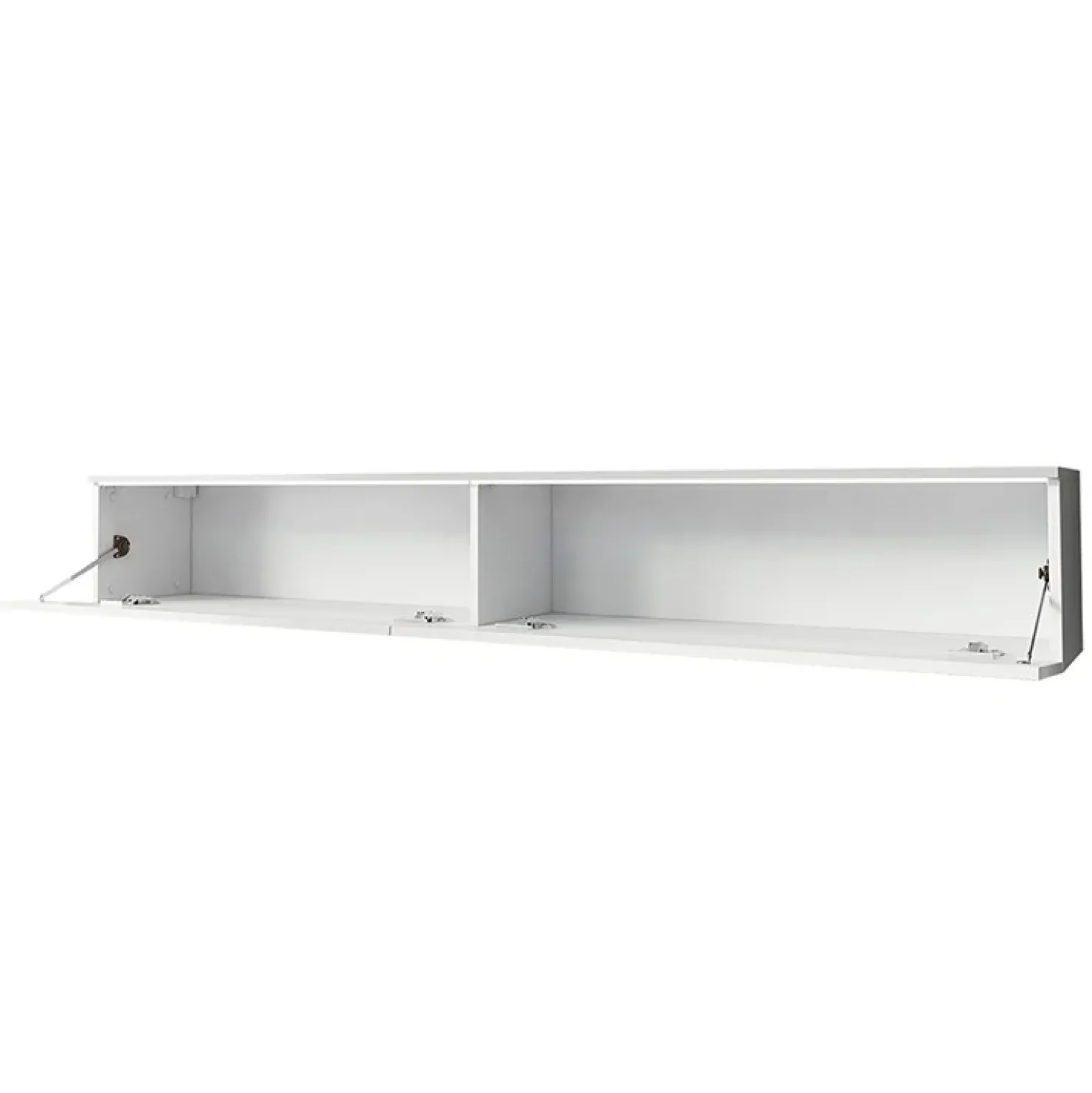Garnero Arredamenti Mobile porta TV sospeso 180x30h cm con LED design Silvia Bianco Lucido Sale